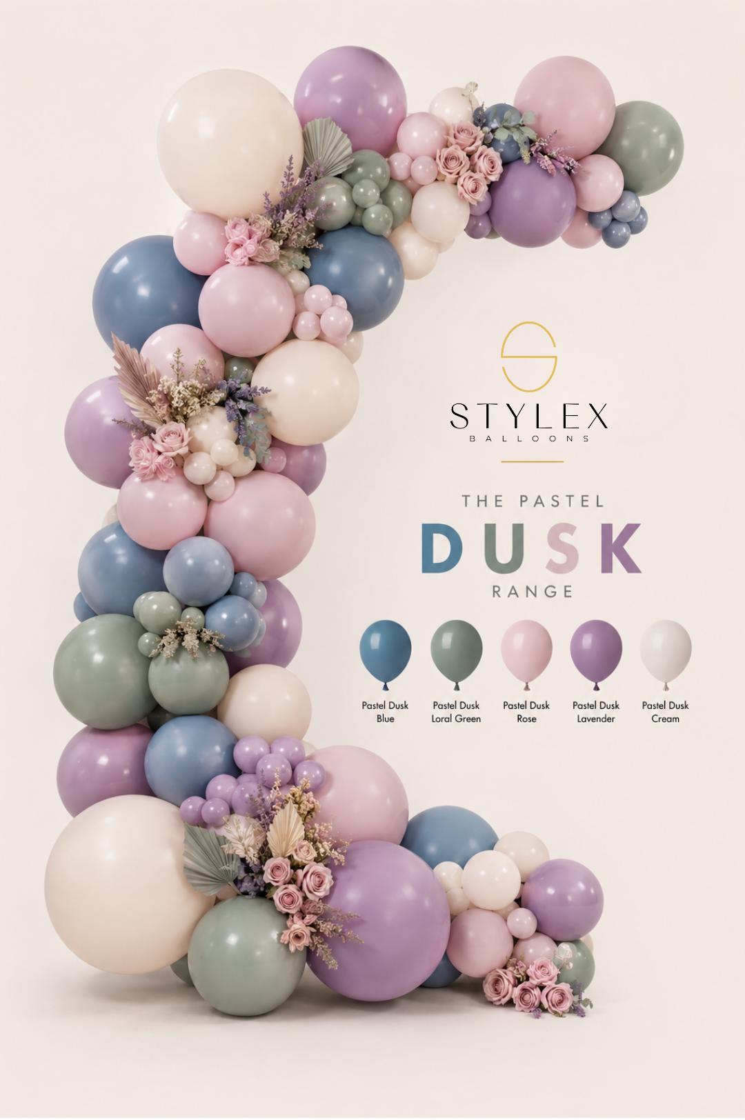 Pastel Dusk Cream 12 Inch | 30cm | Pack of 100 qty