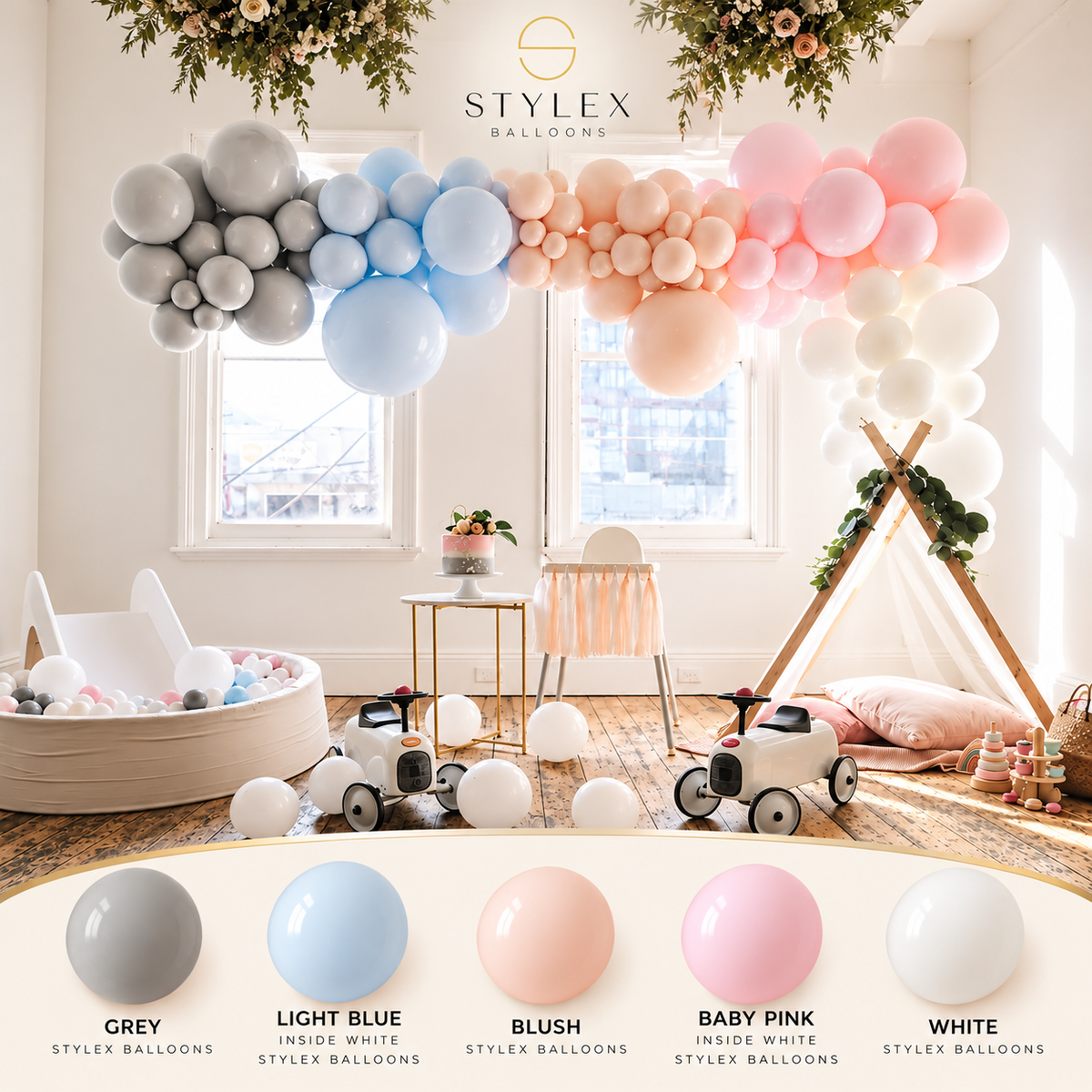 Stylex latex balloon colour palette