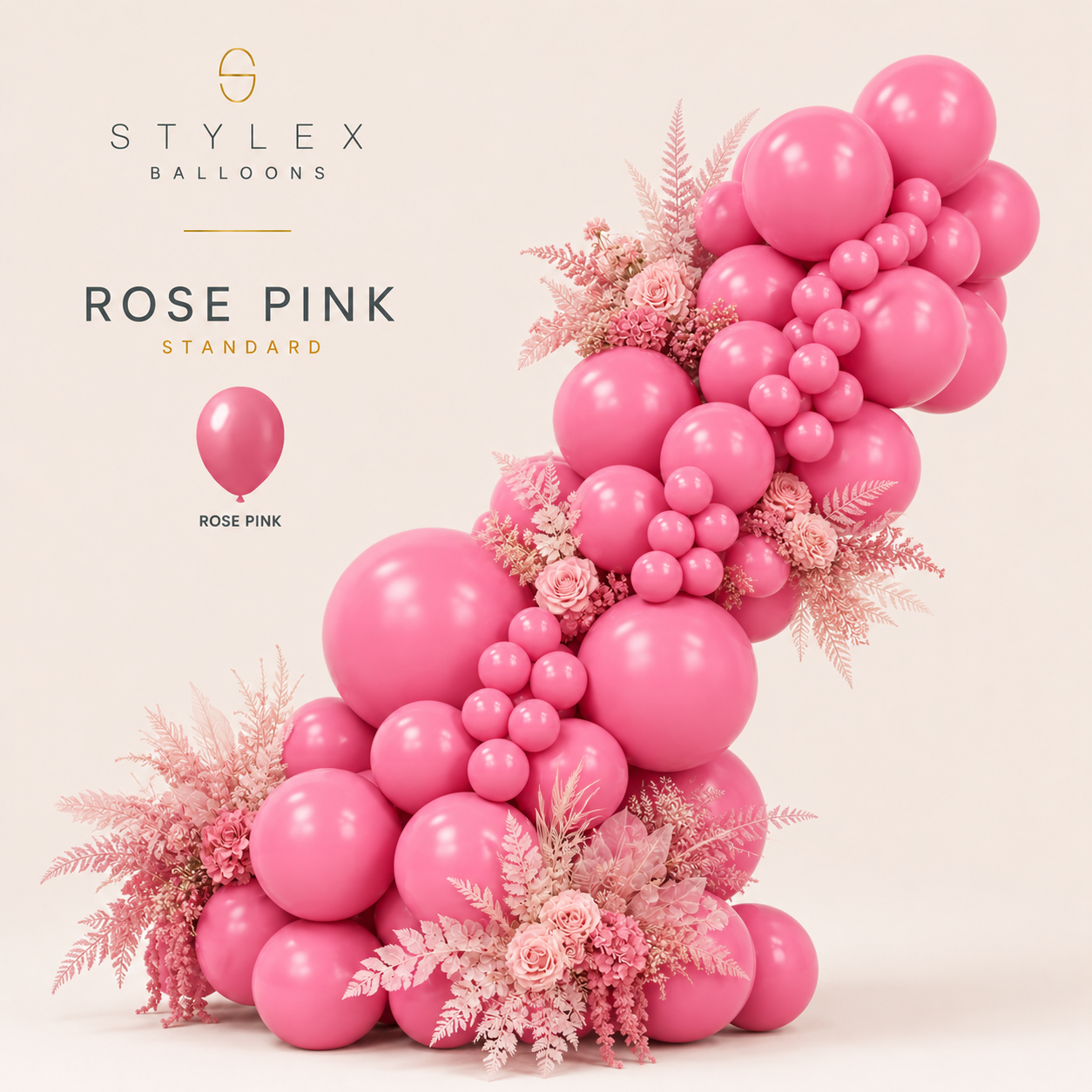 Rose Pink 24 Inch | 60cm | Pack of 2 qty